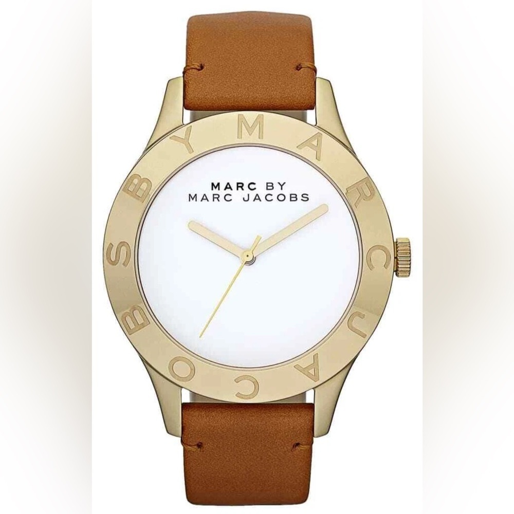 MARC by Marc Jacobs Large Blade Leather Strap 40mm Watch Pre-Owned Unisex